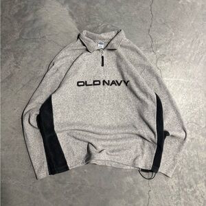 Old Navy Men's Zip-Up Sweater in Gray and Black